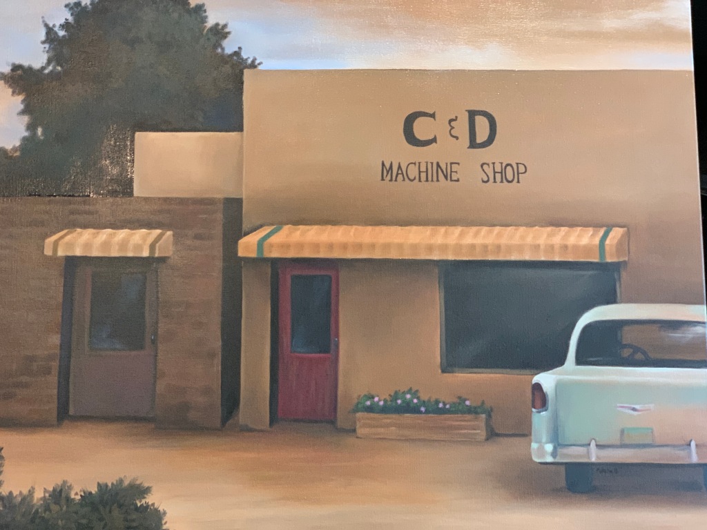 A painting of the original C&D Machine Shop